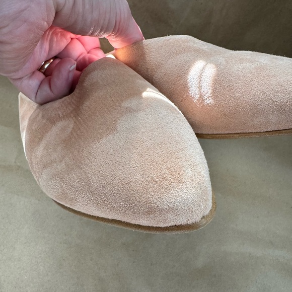 Frank and Oak Blush Pinky Peach Suede Minimalist Flats. Size US7/EU37.5 - Picture 6 of 8